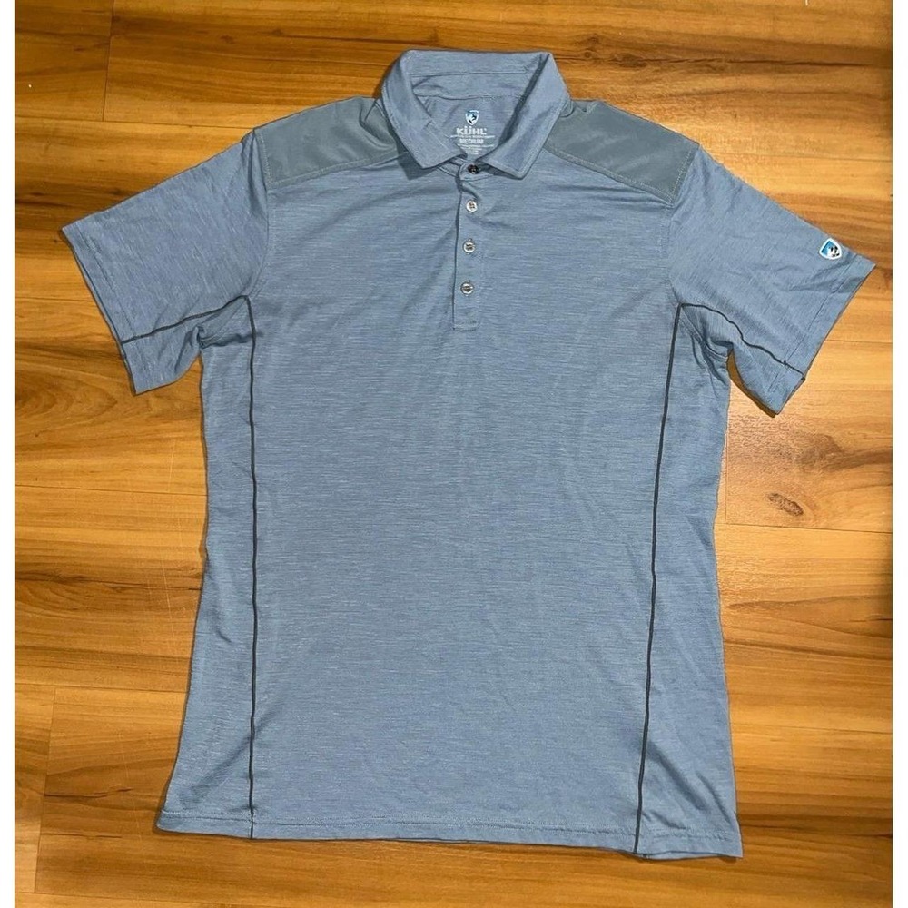 Mens Kuhl Merino Wool Blend Polo Casual Prep Short Sleeve Shirt